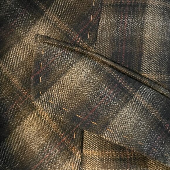 BCBG MAXAZRIA Brown Plaid Jacket, Size XS - Picture 3 of 7